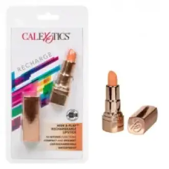 Vibrador mini lápiz dorado coral