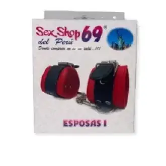 Fetish esposas 1 rojo de cuero