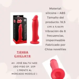 Vibrador didi real burts rojo