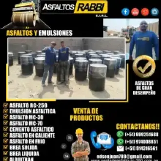 VENTA DE BREA LIQUIDA ASFALTO MC30 ASFALTO RC250 ALQUITRAN