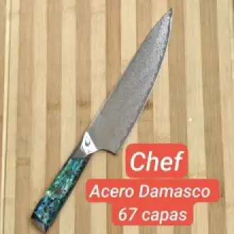 Cuchillos chef de Acero Damasco 