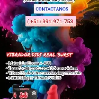 Vibrador didi real burts rojo