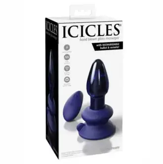 A-VIBRADOR ICICLES VIDRIO AZUL N 85