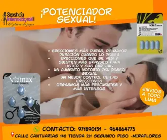 POTENCIADORES SEXUALES AMERICANOS TIENDA EROTICA MIRAFLORES 
