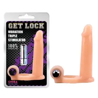 FUNDA CON VIBRADOR TRIPLE STIMULADOR