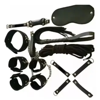 KIT COMPLETO SADO BONDAGE NEGRO
