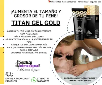GEL POTENCIADOR Y AGRANDADOR DE PENE SEXSHOP MIRAFLORES