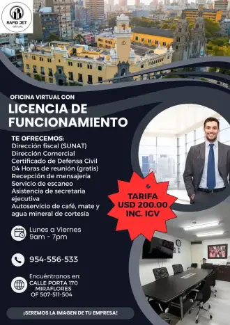  OFICINA EN ARRIENDOS - Plan Licencia de Rapid Jet