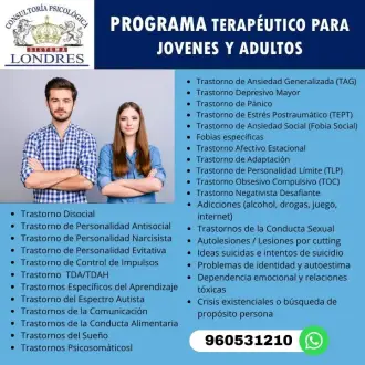 PROGRAMA TERAPÉUTICO PARA JÓVENES Y ADULTOS