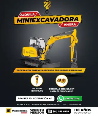 Alquiler de maquinaria pesada para obras