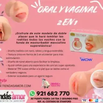 BOCA VAGINA 2 EN 1 juguetes lubricantes retardantes poten