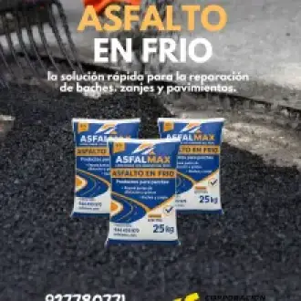 Asfalto en Frío en Saco de 25 kg Repara y Gana Tiempo 