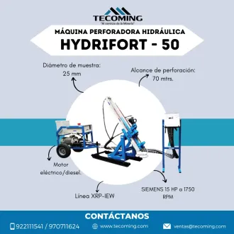 PERFORADORA DIAMANTINA - INTERIOR Y EXTERIOR MINA - HYDRIFOR