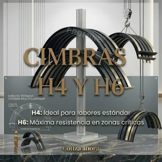 Cimbras H4 y H6 que gracias a su estructura brindan soporte 
