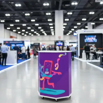 MODULO COUNTER HEXAGONAL PUBLICITARIO PARA EVENTOS EN LIMA