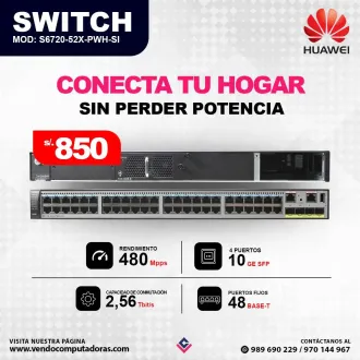 Switch Huawei S6720-52X-PWH-SI