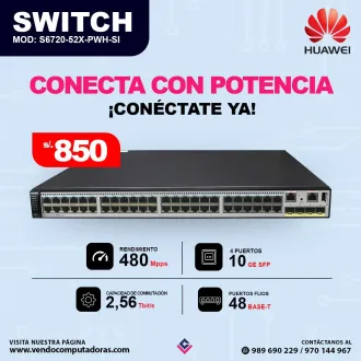 SWITCH S6720-52X-PWH-SI