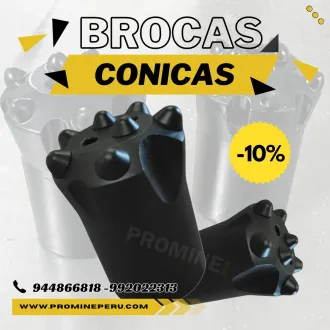 Broca cónica minera Botones de perforación 34mm