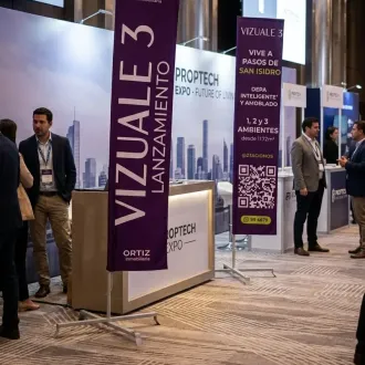 Banderola publicitaria rectangular para eventos y promocione