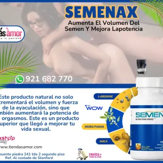 Semenax 100 natural para aumentar el volumen del semen. jug
