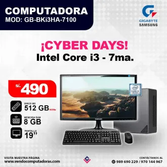 Computadora GIGABYTE SAMSUNG Intel Core i3 - 7ma.