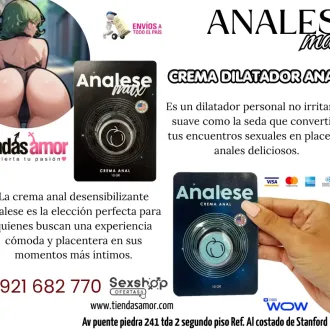 CREMA ANAL ANALESE Producto Americano juguetes lubricantes 