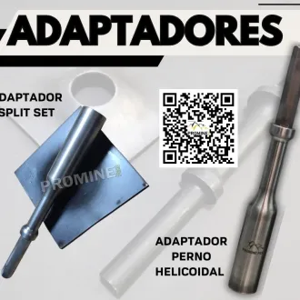ADAPTADOR SPLIT SET Y PERNO HELICOIDAL PARA ANCLAJE MINERO