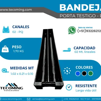 BANDEJA PORTA TESTIGO - PQ PROTECCIÓN Y ORGANIZACIÓN MINA 