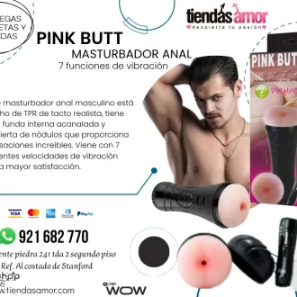 Masturbador Con Vibración Pink Butt Ass - 7 Modos juguetes l