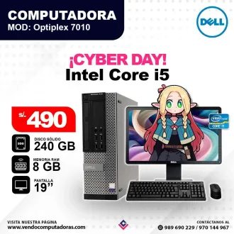 Computadora DELL Core i5 Optiplex 7010
