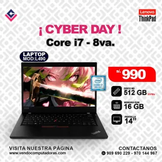  Laptop Lenovo Thinkpad Core i7 - 8va L490 