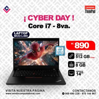  Laptop Lenovo Thinkpad Core i7 - 8va L490 