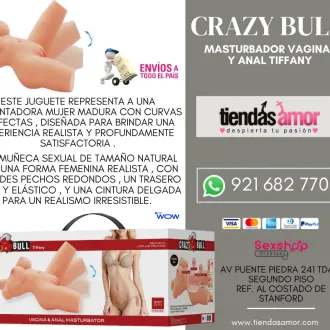 Crazy Bull Tiffany masturbación vaginal y anal juguetes lubr