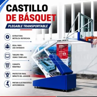 Castillo de baloncesto plegable movil mobel sports