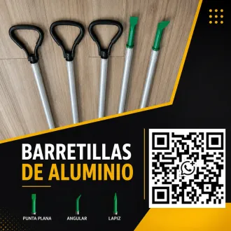 Barretillas de Aluminio para Minería - Punta Plana