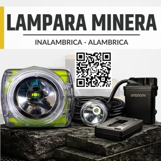 Lámpara Minera Wisdom Recargable - 4A - KL9M - KL6