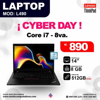 Laptop L490 Intel Core i7 - 8va.