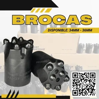 Brocas Cónicas - Perforación Minera 34 mm y 36 mm