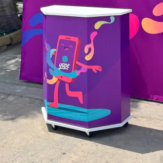 Modulo Publicitario Hexagonal para Ferias Eventos y Activaci