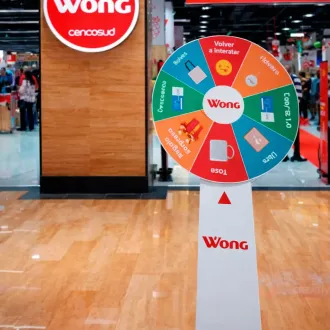 RULETA PUBLICITARIA DESARMABLE PARA ACTIVACIONES Y EVENTOS P