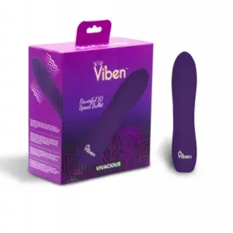 VIBRADOR VIBEN BALA INTENSA 10 FUNCIONES VIOLETA