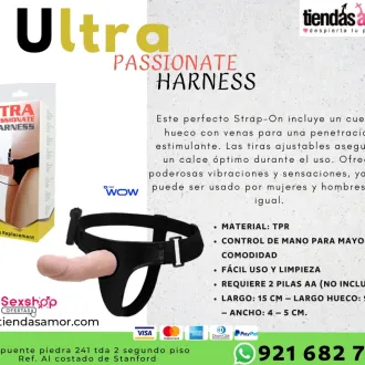 Protesis Ultra Passionate harness con vibracion juguetes lub