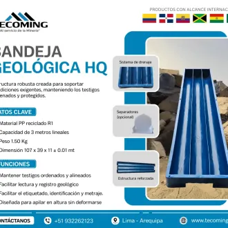 BANDEJAS GEOLÓGICAS - HQ ORGANIZACIÓN DE MUESTRAS MINERAL