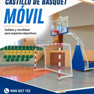 Basquet - tablero regulable movil - mobel sports