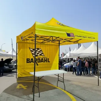 Toldo Publicitario Plegable con Pared para Eventos y Ferias