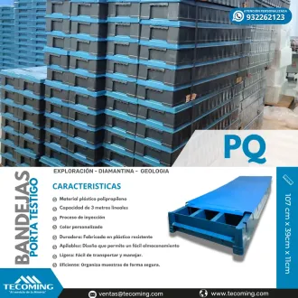 BANDEJAS PORTA TESTIGO PQ ALMACENAMIENTO ÓPTIMO DE NÚCLEOS