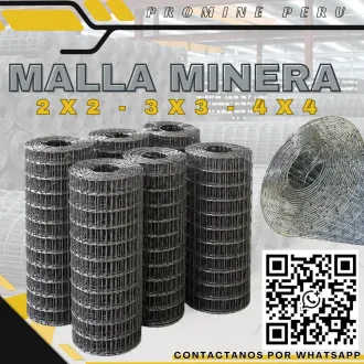 Malla Electrosoldada - Minería Medidas 2x2 - 3x3 - 4x4
