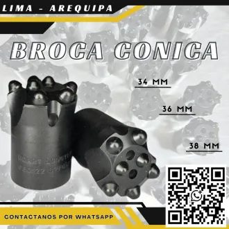 Brocas Cónicas Perforación Minera 34 - 36 mm