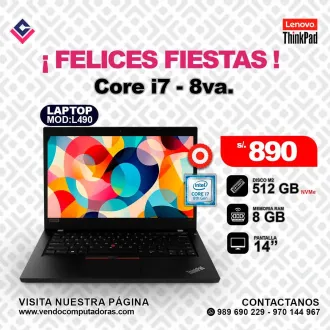 Laptop Lenovo Intel core i7 - 8va.