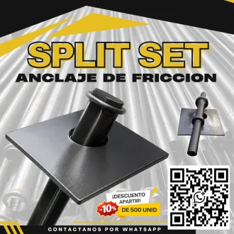 Sistema Split Set con Placa de Sujeción 5 pies